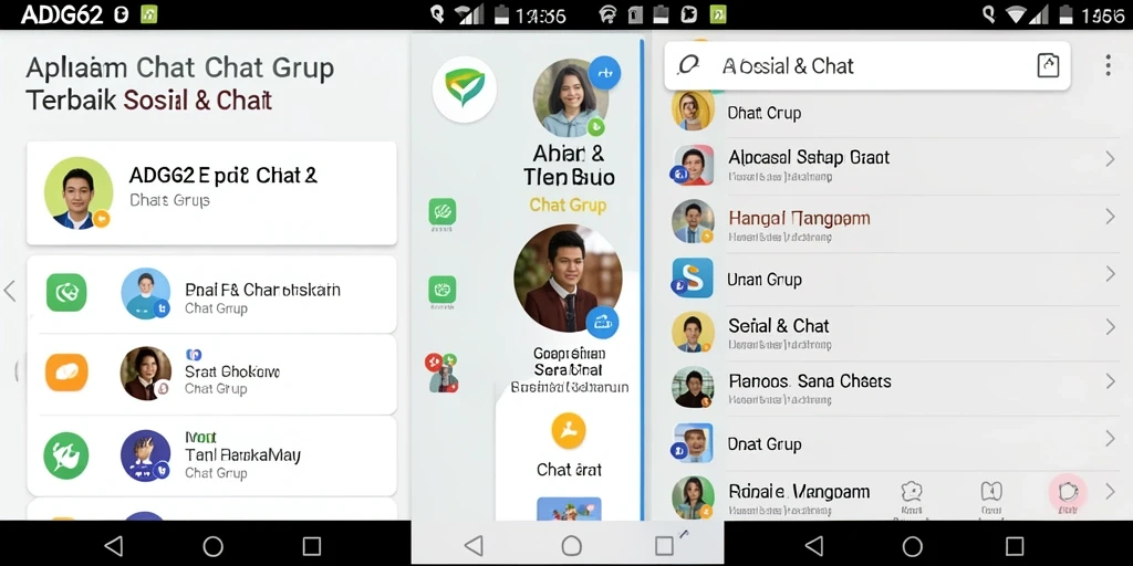 Antarmuka ADG62 yang menarik dan fungsional untuk chat grup.