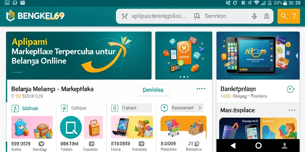 Tampilan antarmuka aplikasi BENGKEL69 yang menarik dan mudah digunakan.