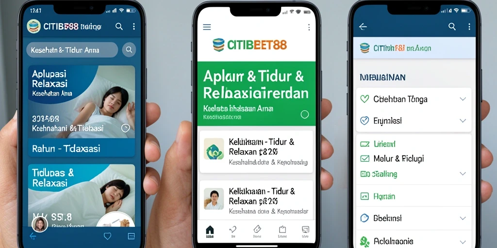 Antarmuka CITIBET88 yang menenangkan dengan fitur Tidur & Relaksasi.