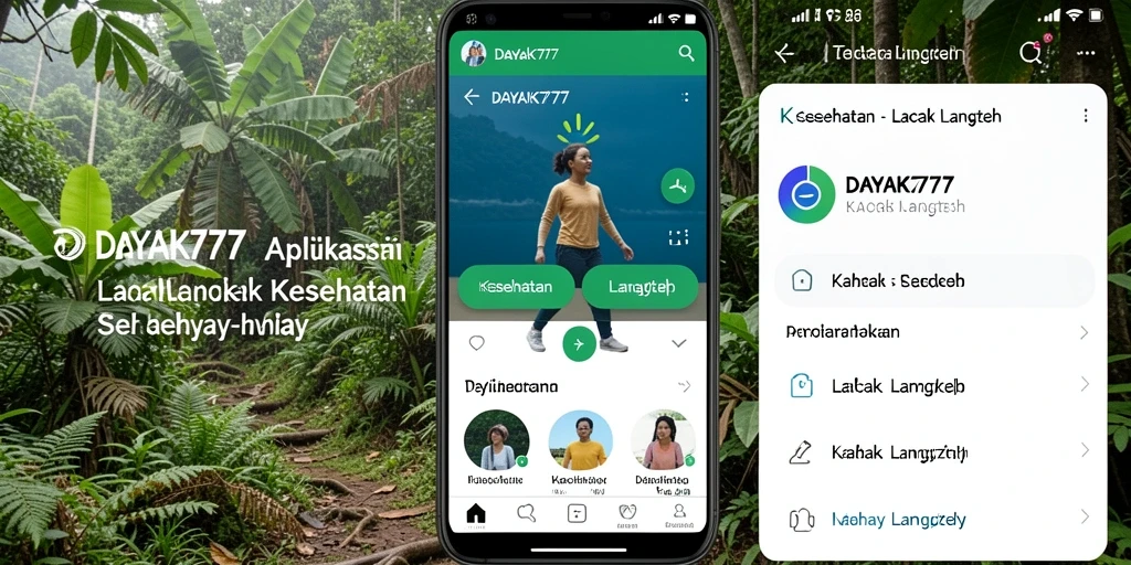 Tampilan antarmuka DAYAK777 yang user-friendly untuk lacak langkah.