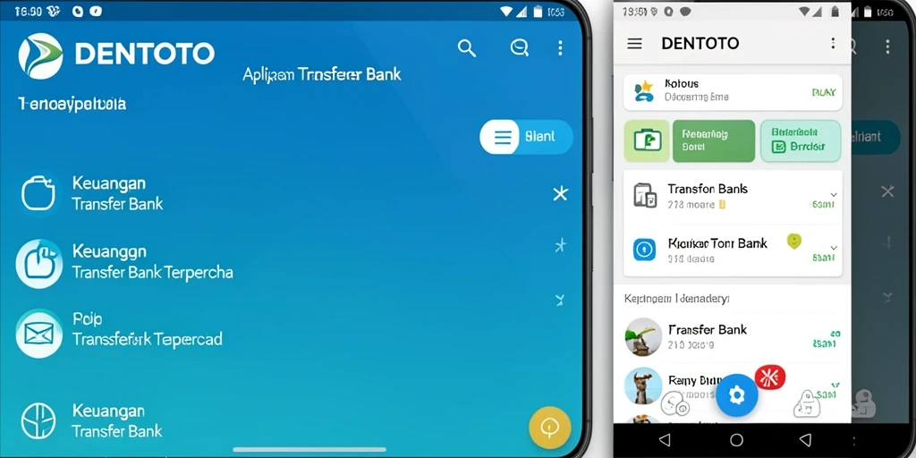 Antarmuka DENTOTO yang ramah pengguna untuk transfer bank.