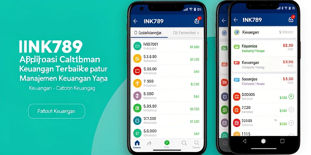Antarmuka aplikasi INK789 untuk catatan keuangan yang ramah pengguna.