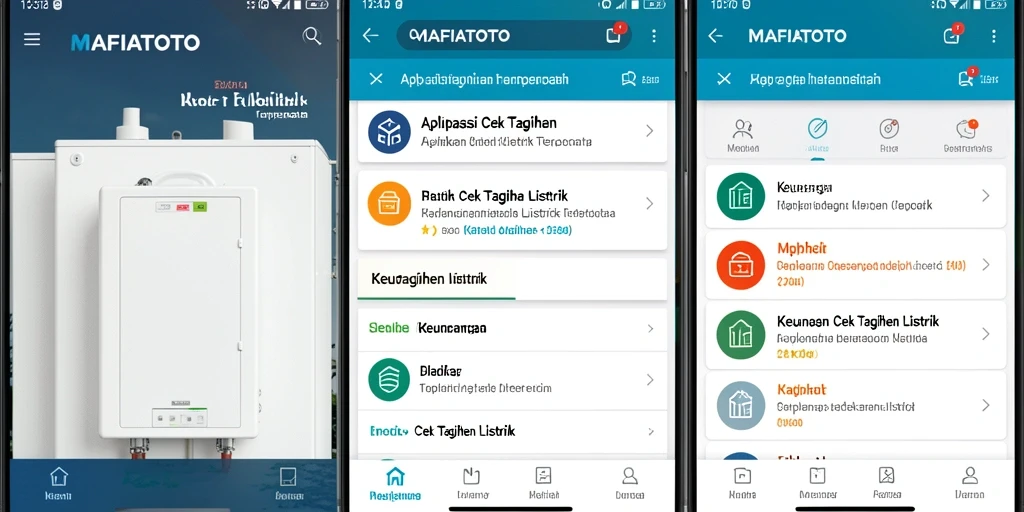 Screenshot MAFIATOTO menampilkan antarmuka cek tagihan listrik yang ramah pengguna.