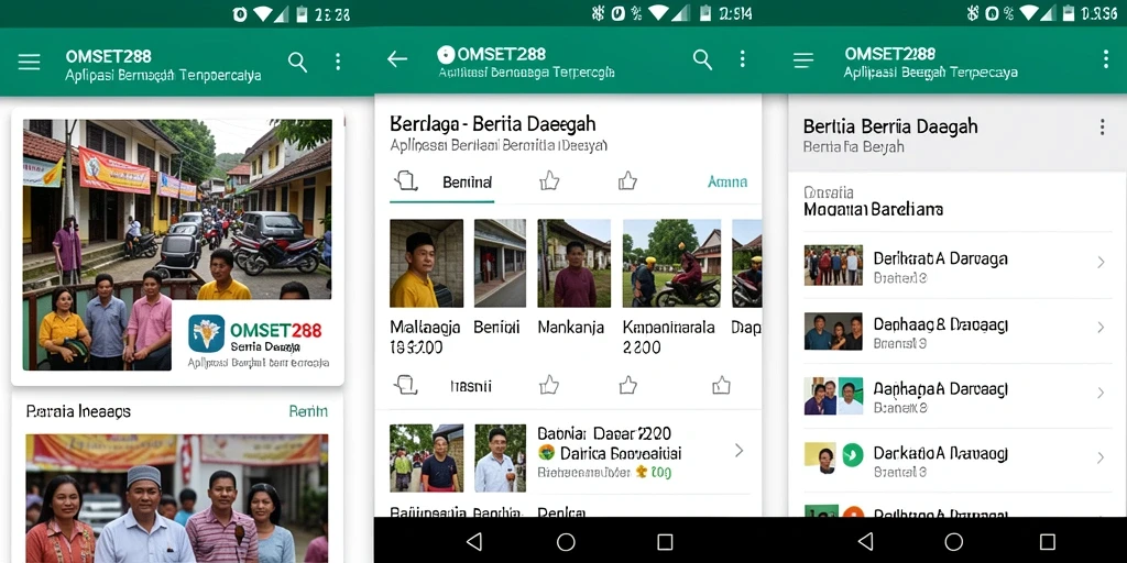 Tampilan antarmuka aplikasi OMSET288 yang informatif dan mudah digunakan.