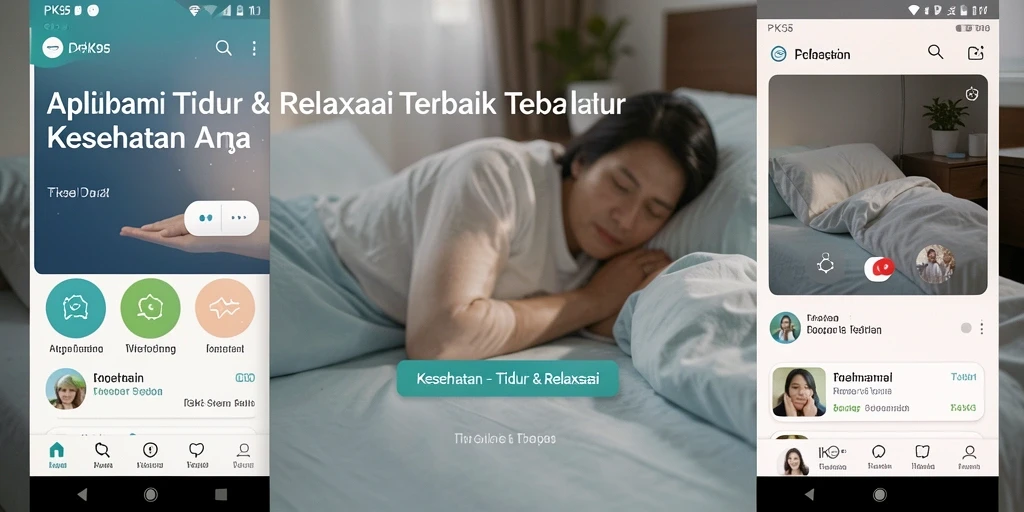 Antarmuka sederhana dan intuitif dari aplikasi PK95 untuk Tidur & Relaksasi.
