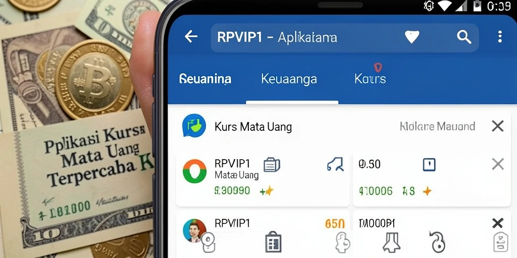 Antarmuka minimalis aplikasi RPVIP1 untuk Kurs Mata Uang.