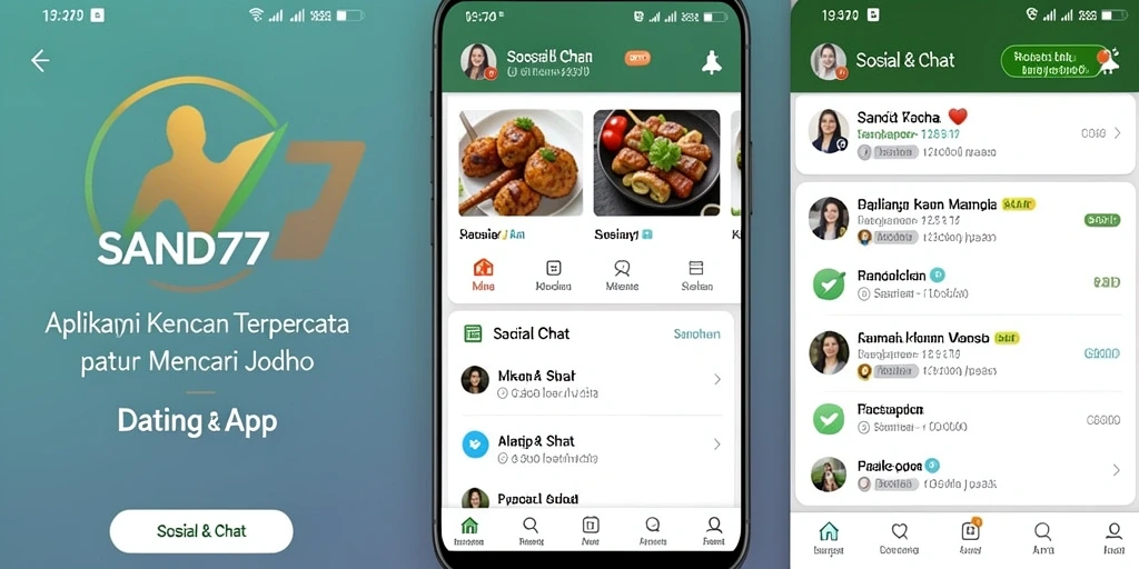 Antarmuka pengguna SAND77 yang sederhana dan menarik untuk aplikasi Dating App.