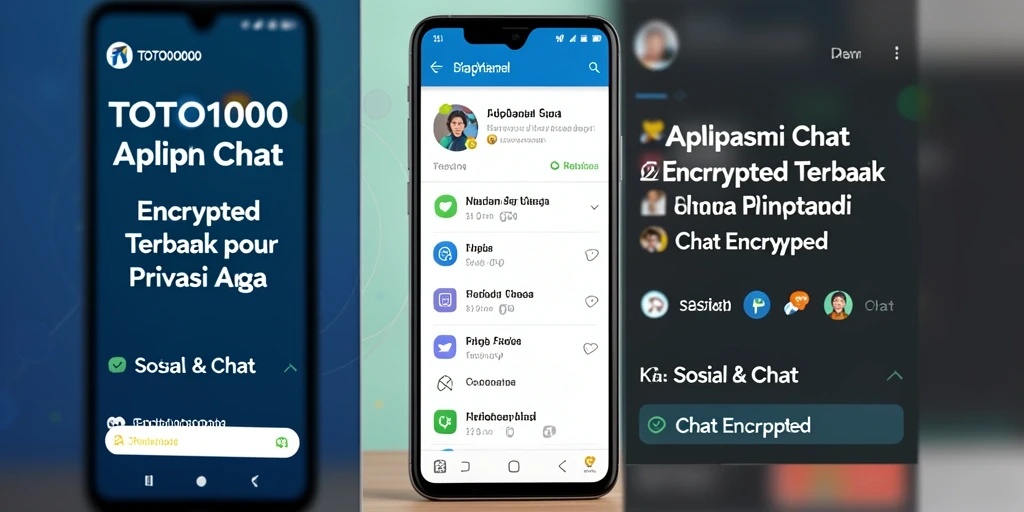 Antarmuka TOTO1000 yang modern dan fungsional untuk Chat Encrypted.
